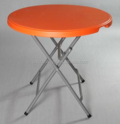 China Outdoor Round Plastic Banquet Table 60mm Folding Table / Party Table With Metal Folding Legs (SY-60Y) for sale