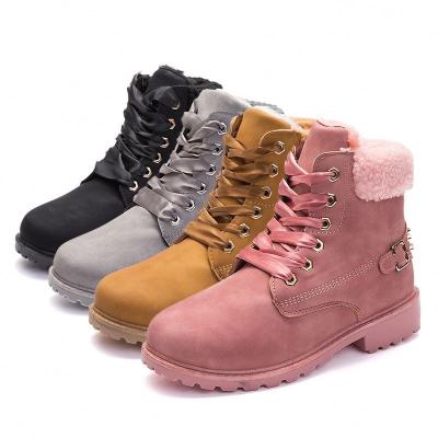 China New Fashion Women's Martin Boots Winter Snow Short Anti-odor Rejects Fur Cotton Inner Rivet Shoes Boots For Women Plus Size for sale