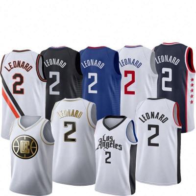 China Shirts & Men's Complete Kawhi Leonard Basketball Jersey Embroidery Uniforms #2 High Quality Kawhi Leonard Basketball Jersey for sale