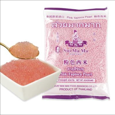 China Hot Selling Sui Ma Ma Thai Brand Mini Beverage Flavored Rose Sago Cassava Pearl Ball 454g, Used For Making Tea Or Dessert for sale