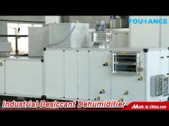 Silica Wheel Industrial Desiccant Dehumidifier High Efficiency With Cooling Coil