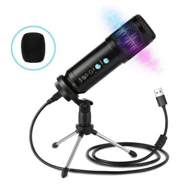 China Handheld Microphone Studio USB Condenser Autotune Echo Volume Microphone Streaming Mic for Macbook Pro for sale