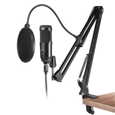 China Handheld Microphone USB Desktop Microphone with Gain Knob Capacitor Record YouTube PC Laptop Computer Mac MIC LED Plug and Play Indicator for sale