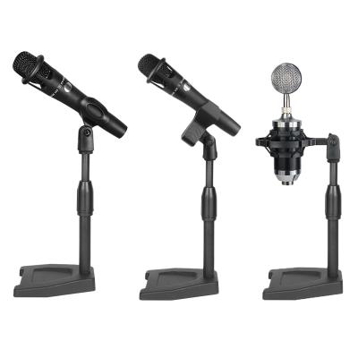 China Studio Room Microphone Recording Desk Stand, Upgraded Adjustable Table Mic Stand with Mic Clip 3/8