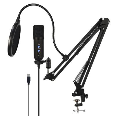 China Handheld Laptop Microphone MIC with Earphone Port ECHO Volume Adjustable Microphone Computer Vocal Microphones for Recording for sale