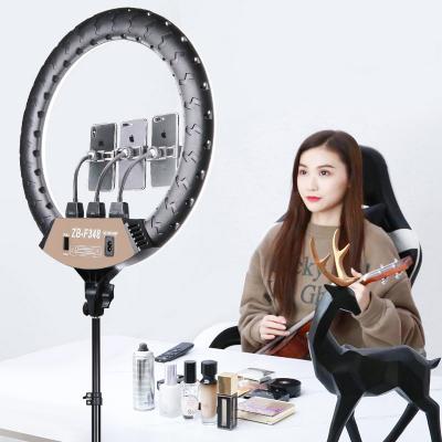 China Mini 18inch 50W Tik Tok Ring Light Camera Tripod for Makeup Photography with Phone Holder Outdoor for sale