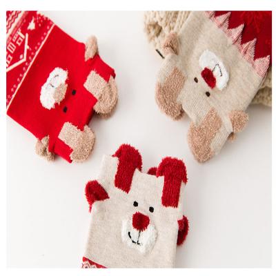 China Sweetly 2021 Keep Warm Cute Fashion Women Christmas Decoration Custom Sock for sale