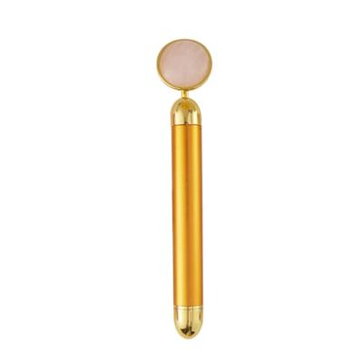 China Whitening Natural Pink Gua Sha Jade Anti Aging Facial Massage Roller for sale