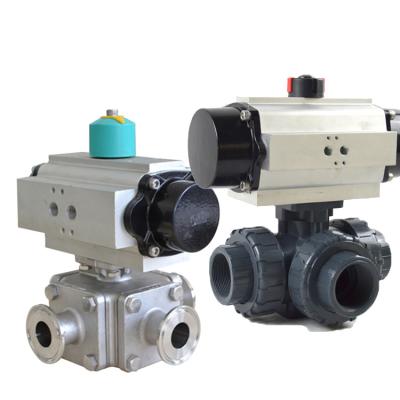 China Factory Direct Selling General PVC Three 1 Inch 3 Way Diverter Ball Valve With Reasonable Price for sale