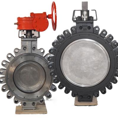 China General cheap offset operation triple eccentric butterfly control valve with factory direct sale price for sale