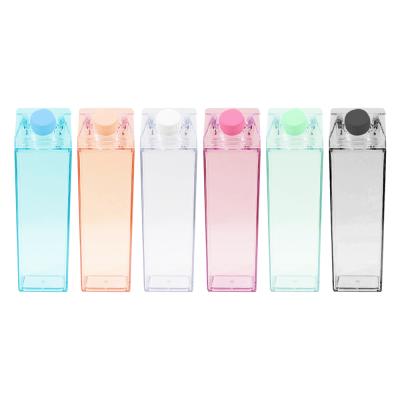 China Bpa Free Viable 500ml Tumbler Plastic Clear Transparent Colored Acrylic Water Bottle for sale