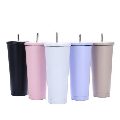 China PORTABLE Stainless Steel Tumbler Cup with Straw Stainless Steel Tumbler With Straw Tumbler Cups Stainless Steel for sale