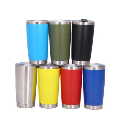 China Viable Popular 20oz Tumbler Double Wall Stainless Steel Tumbler Vacuum Insulated Car Mug For Sale for sale