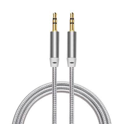 China Car Premium Audio Nylon Jack 3.5 Cable 3.5mm Male To Aux Cable. male car stereo for car cell phone headset speaker for sale