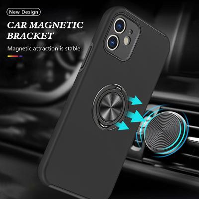 China Anti-fall 360 Ring Invisible Rotating Holder With Metal Plate Phone Case For iPhone 12 Support Car Holder Case For Samsung s21 for sale