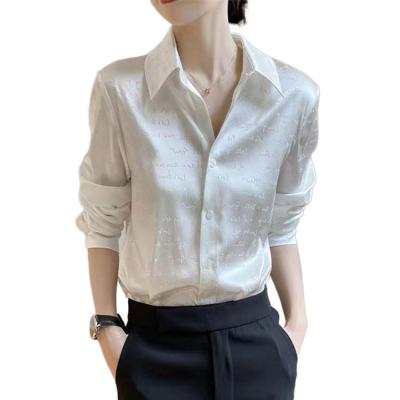 China Anti-Shrink Casual haute couture fashionable age-reducing shirts autumn and winter 2022 new women's Slim Goddess fan top for sale