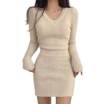 China Anti-Static Soft Slim Dress 2022 autumn and winter new women's Slim Short Skirt for sale