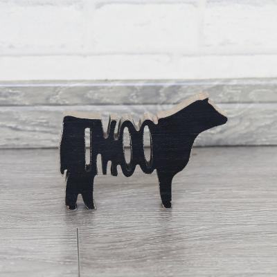 China European Europe Cutout Table Cow Wooden Animal Shapes Farm Home Decor for sale