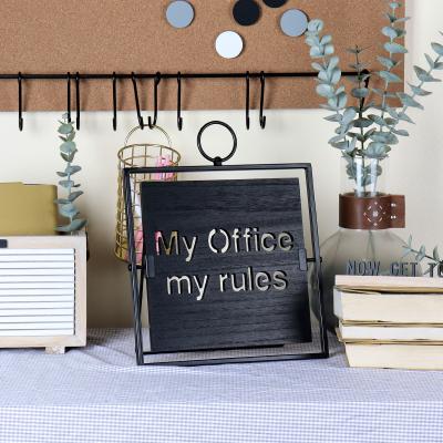 China Europe Europe Best Selling Office Decor Sign Black Wall Decor My Office My Rules Office for sale