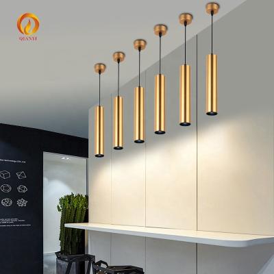 China Nordic Modern Hotel Pendant Lamp For Home Hotel Lighting Fixtures Chandeliers Led 5W Long Tulb Pendaent Light Gold Black Decoration for sale