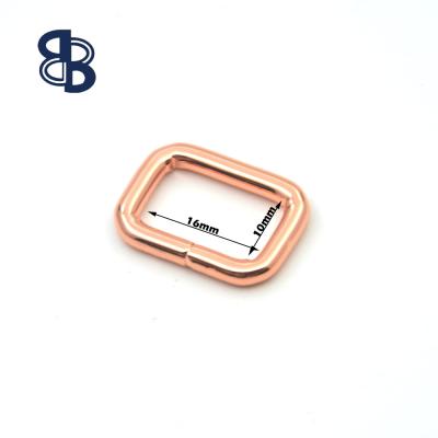 China High Quality Various Color Rectangular Ring Handbag 16mm Hanging Metal Purse Handbag Plating for sale