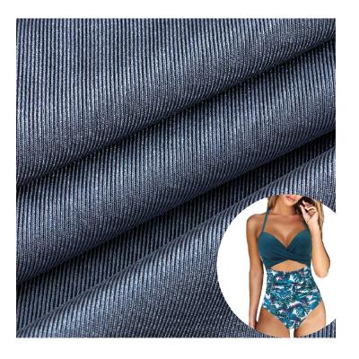 China Wind Proof China Spandex Swimwear Fabric Dyed Sportswear Fabric Good Quality Spandex Polyester For Swimwear Fabric for sale