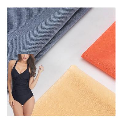 China Wind proof OEM 88%polyester 12%spandex elastic color polyester spandex fabric for swimwear fabric for sale