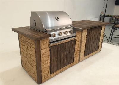 China Factory price kitchen bbq  built in wall insert  4 burners gas bbq grill with slow burning for sale