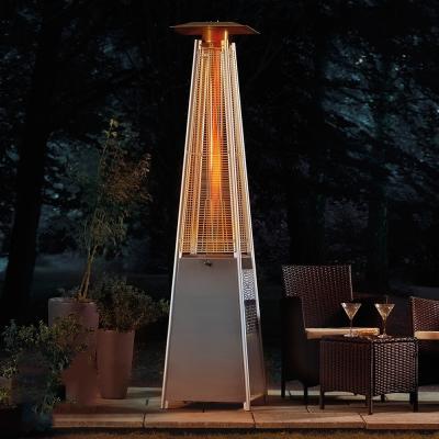 China Outdoor 2270mmH stainless steel silver gas pyramid outdoor patio heater for sale