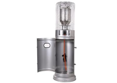 China Outdoor free standing Stainless Steel Silver Gas Small Column Patio Heater for sale