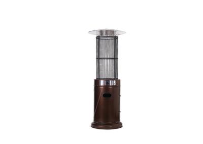 China Outdoor free standing Silver Stainless Steel Cylindrical patio heater outside space heater for sale