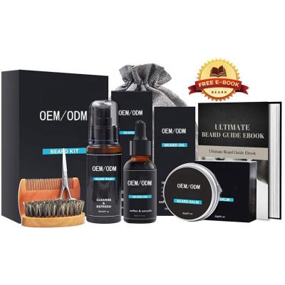 China OEM ODM Private Label Mens Beard Care Home Grooming Smooth Beard Kit for sale