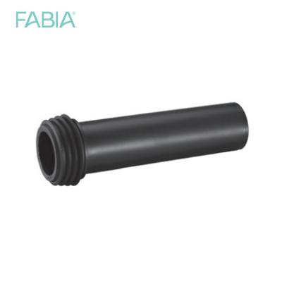 China Modern HDPE Plastic Black Drainage Outlet Flush Straight Pipe For Bathroom And Toilet Fittings for sale