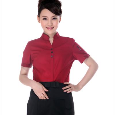 China New Design Breathable Waiter Restaurant Uniform Set Hotel Fast Delivery for sale