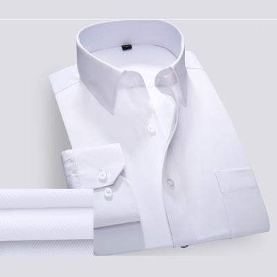 China Fashionable Anti-pilling Long Sleeve Lapel Dress Shirt Formal Wear For Men for sale