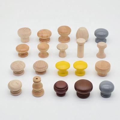 China Modern Broom Knob Factory Direct Box Door Wood Furniture Handle Knobs Wood Craft for sale