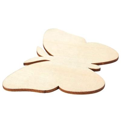 China Europe OEM Wood Pieces Blank Unfinished Wooden Butterfly For Wooden Crafts DIY Christmas Ornaments for sale