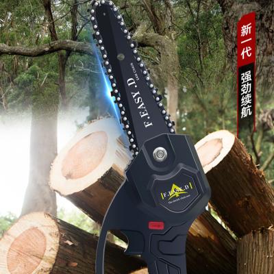 China Anti-slip Electric Tree Wood Cutting Cordless Chain Saw Machine Mini Lithium Electric Chainsaw Battery for sale