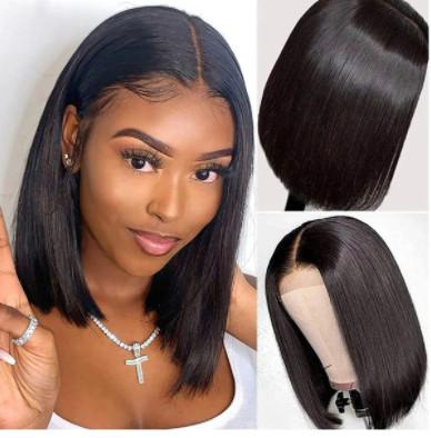 中国 Short Bob Lace Front Human Hair Wigs 150% Density Brazilian Straight Bob Lace Frontal Wig for Women Remy Princess Hair W 販売のため