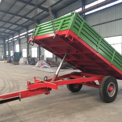 China Hydraulic Dump Manufacturing Agricultural Machinery Farm Tractor Trailer Farm Dump Trailer Rear Dump Farm Trailer for sale