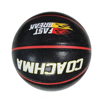 China Hot Selling Low Price Leather Basketball Black Cool Basketball for sale