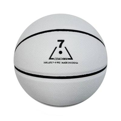 China High Quality White Leather Custom Basketball Indoor Outdoor Size 5 6 7 Logo Basketball With Nice Price for sale