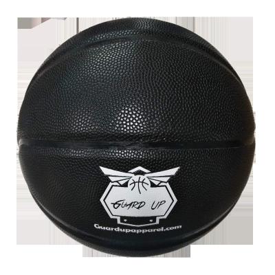 China Custom Black Leather Basketball Leather Fashion Moisture Indoor Indoor Outdoor Ball for sale