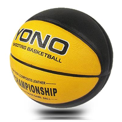 China Leather Fabricated Wholesale Outdoor PU Basketball Ball For Kid for sale