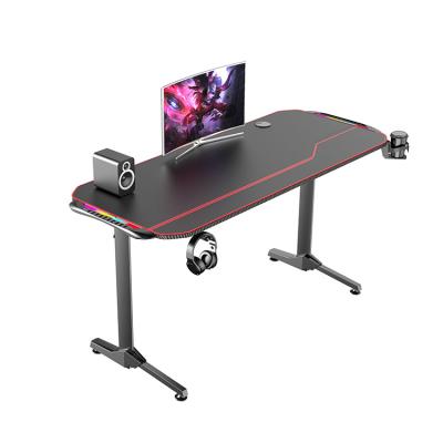 China (Size)Wholesale Adjustable Gaming PC Desk Computer Racing Table With RGB Lights Gaming Table for sale