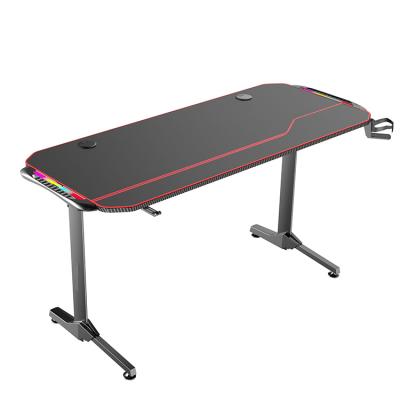 China (Size) Wholesale Adjustable Gaming PC Desktop Computer Racing Table Led Lights E-sports Computer Racing Table for sale