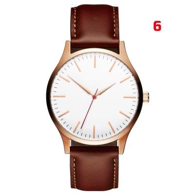 China Hot Selling Simple Genuine Leather Belt Whosale Supplier Waterproof Wristwatches For Men And Unisex Watch Women Quartz Unisex Watches for sale