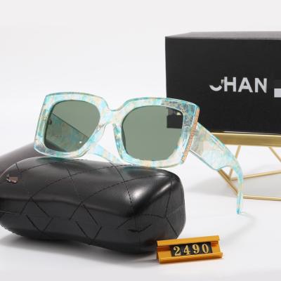 China Free Shipping Custom Logo Polarized Sunglasses Men And Famous Brand Fahion Women Fashion Square Design Big Frame Travel Beach Glasses for sale