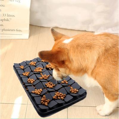 China Stocked L size Anti-slip design  silicone  pet food bowl Mat Pet Slow Feeder Pads for dog for cat for sale