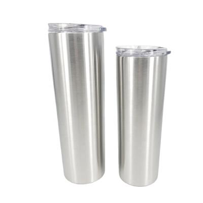 China Sustainable 20oz Vacuum Tumbler Stainless Steel Skinny Tumbler, Straight Mug Beer Coffee Mugs with Straws and Lids, Custom Skinny Travel Mug for sale